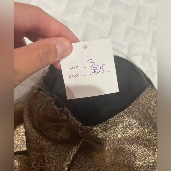 NWT Strapless metallic DO + BE dress size small - Picture 4 of 5